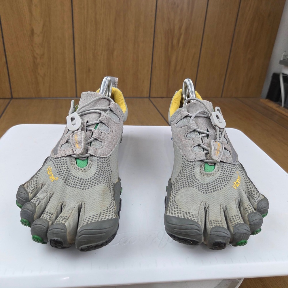 Vibram FiveFingers Spyridon Grey Green Yellow Trail Running Shoes W355 EU 38